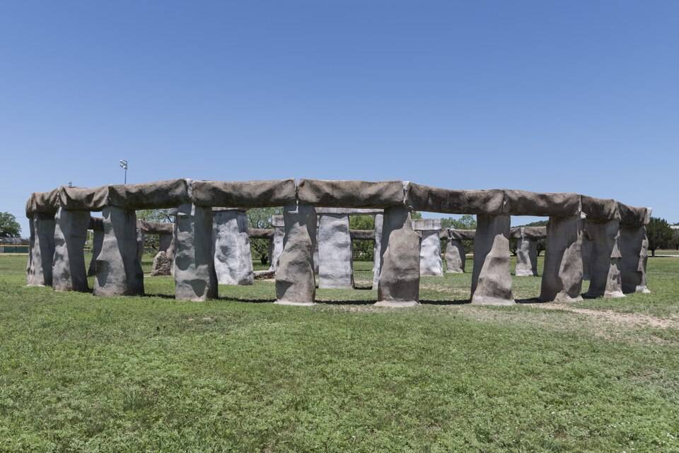 Stonehenge II replica sculpture at the Hill Country Arts Foundation in Ingram, Texas